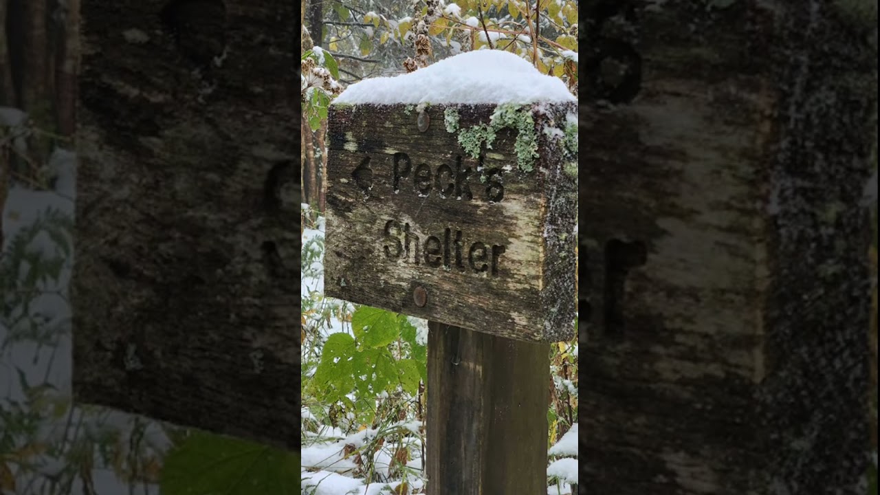 HIKING TO PECK'S SHELTER IN 28* TEMP IN SNOW & SLEET: 0.4 MILES OFF TRAIL! 