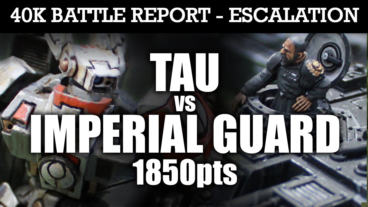 Tau vs Imperial Guard Warhammer 40K Escalation Battle Report MISSION IMPOSSIBLE! 7th Edition 1850pts