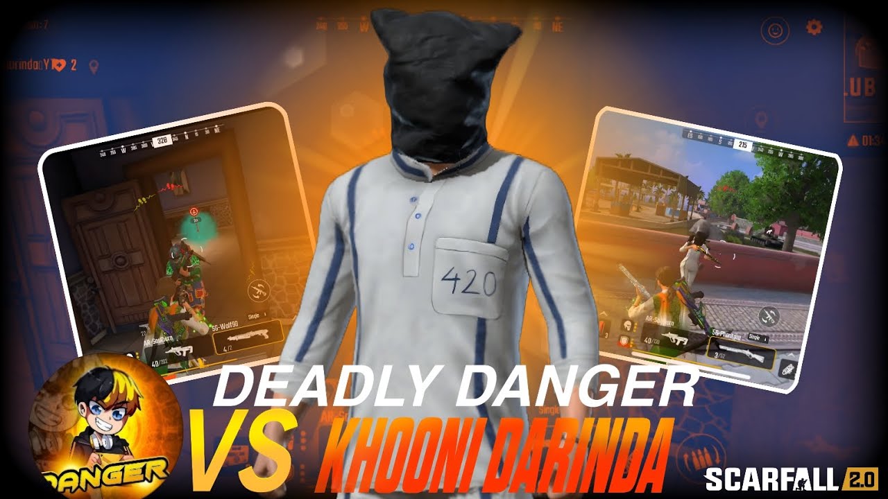 deadly Danger in my match 🔥 KHOONI DARINDA vs all lobby 🔥| SCARFALL 2.0