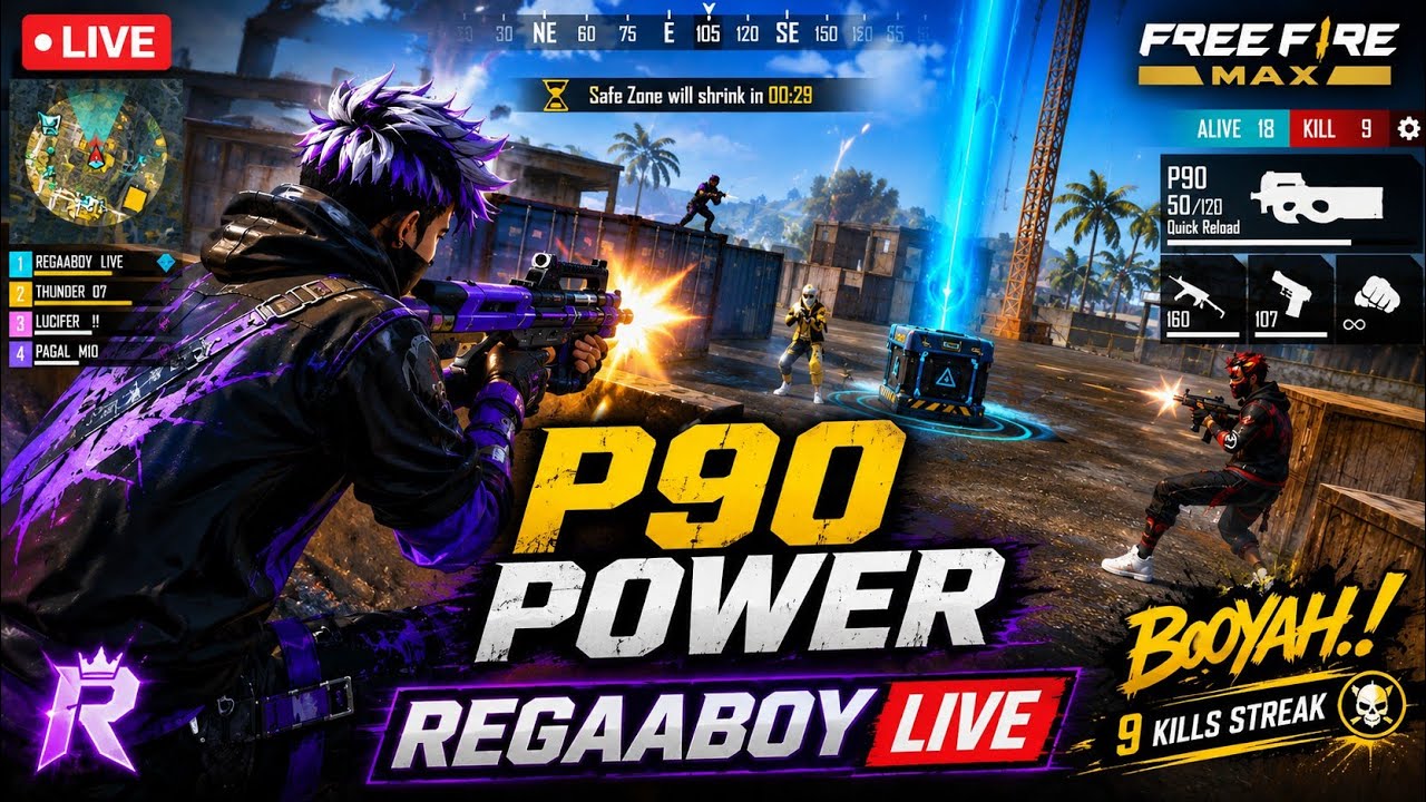 REGAABOY LIVE🔴 |FREEFIRE MAX| RANKED #fflive #brranked #regaaboylive