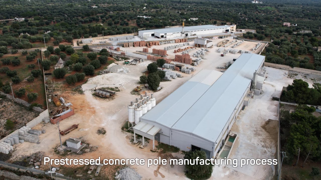 (en) Prestressed concrete pole manufacturing process