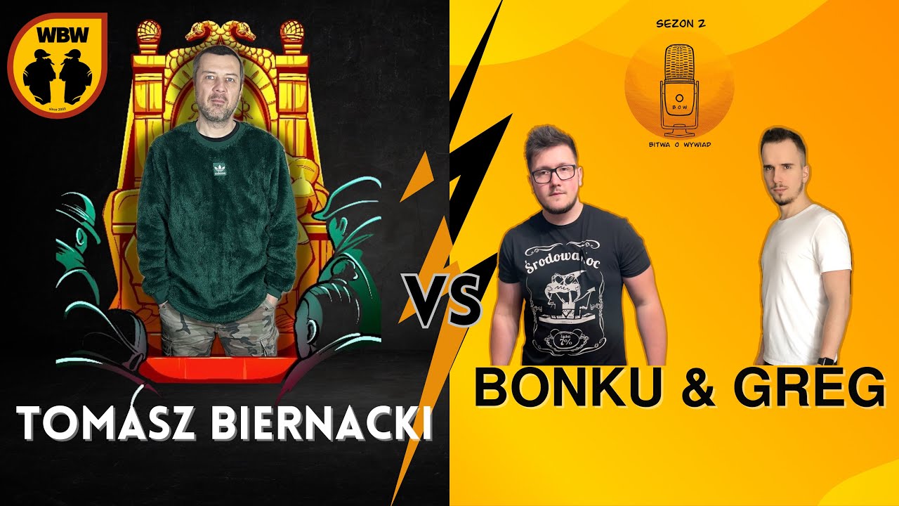 TOMASZ BIERNACKI VS BONKU/GREG | WIELKI POWRÓT WBW! | BITWA O WYWIAD 2