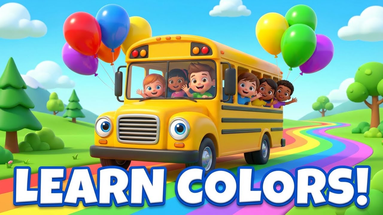School Bus Songs Learn Colors For Kids | What Colors Are They?