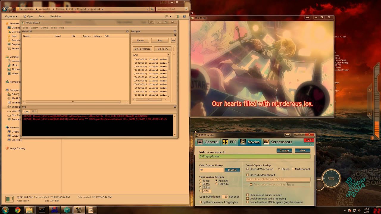 Disgaea 3 EmuCR rpcs3 git 20140720 x64