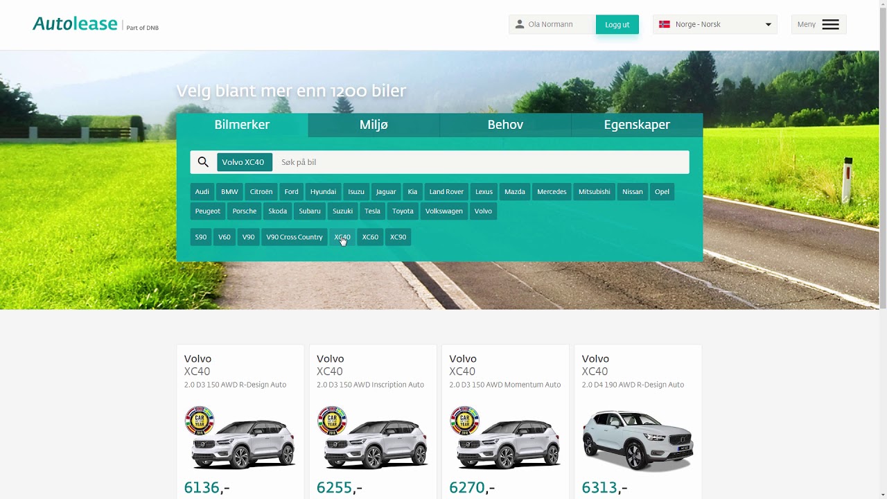Bilbestilling Autolease | Part of DNB