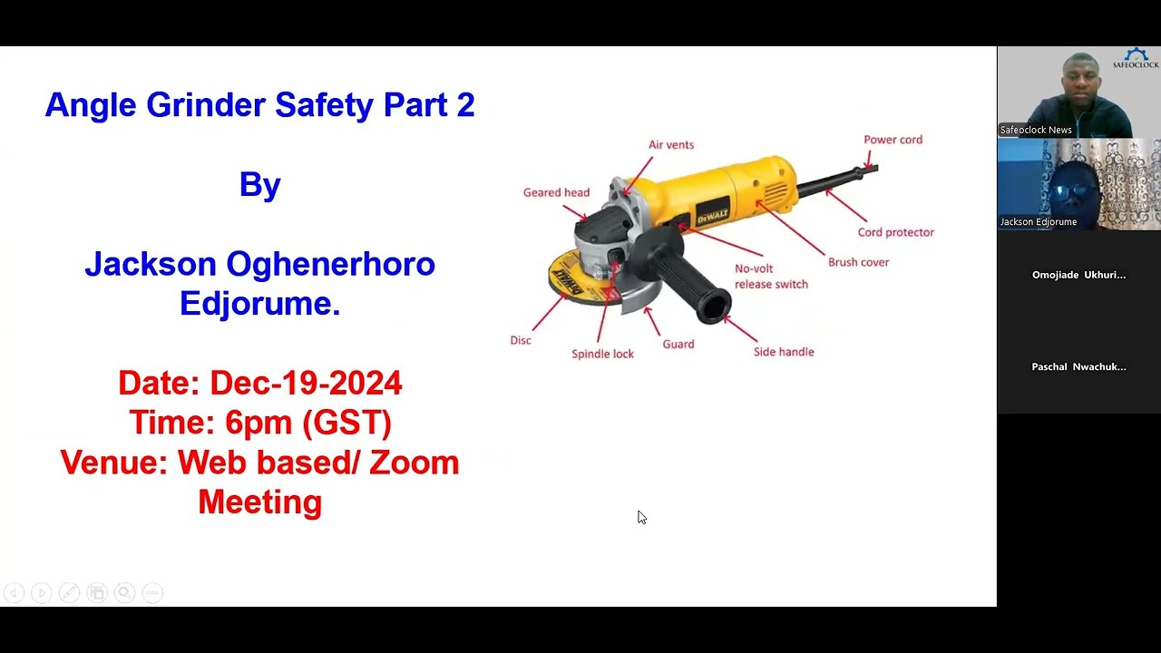 Portable Angle Grinder Safety part 2