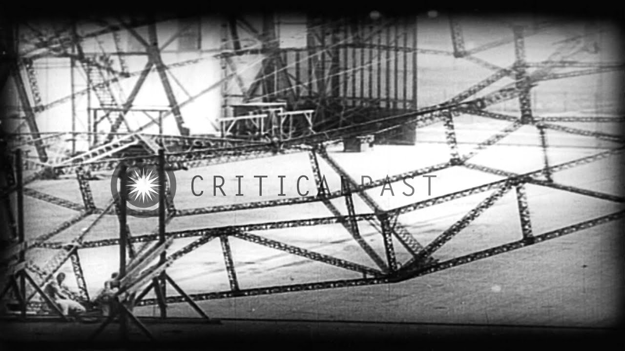 The process of constructing the USS Los Angeles rigid airship by Zeppelin company...HD Stock Footage