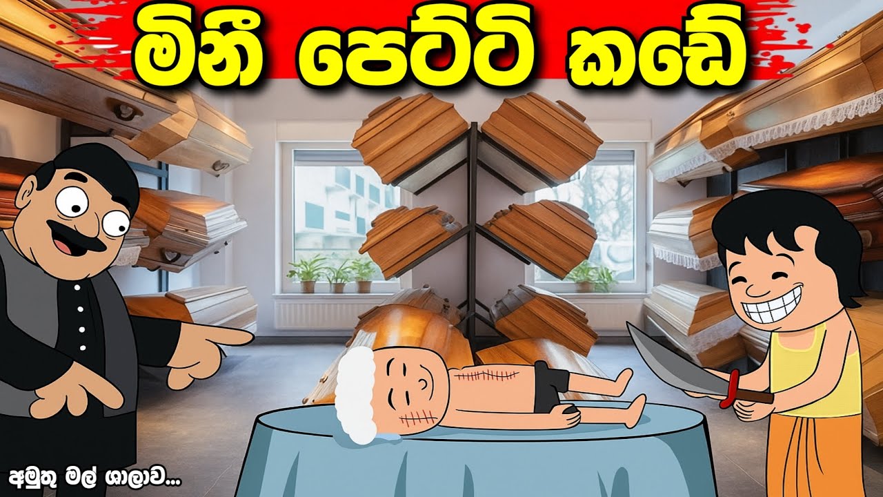 මිනී පෙට්ටි කඩේ | Mini petti kade | sinhala cartoon | sinhala katun #madutoon