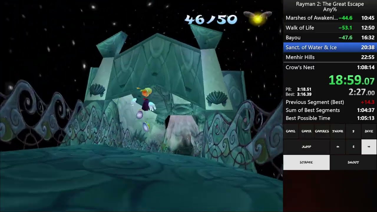 Rayman 2: The Great Escape Any% Speedrun in 1:07:44