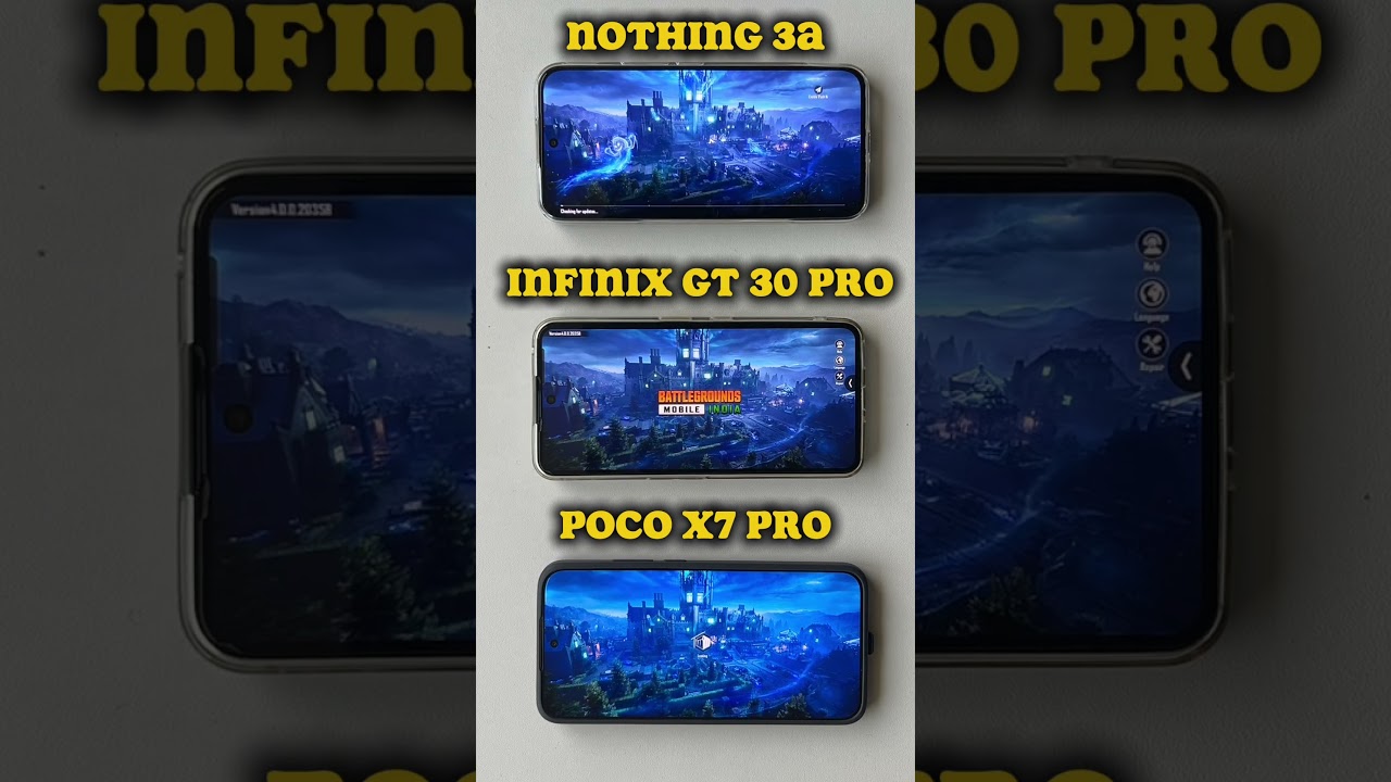 BGMI Speed Test: Poco X7 Pro vs Nothing 2a vs Infinix GT 30 Pro
