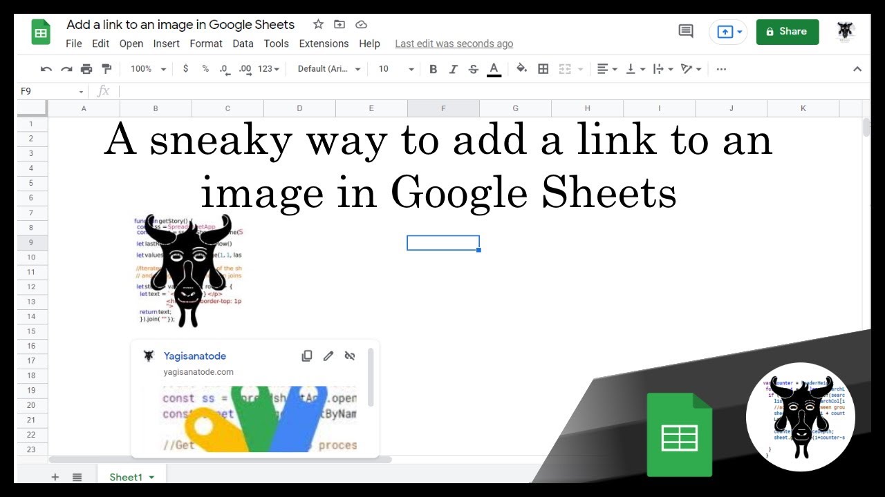 Хитрый способ добавить ссылку на изображение в Google Таблицах