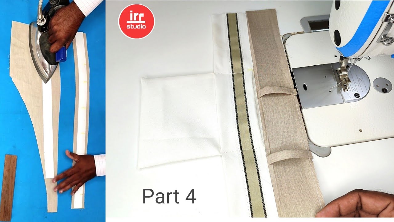 Pant Belt Cut & Pasting, Ticket Pocket Fix Loops Belt Banana Sikhe Step By Step | Pant Stitch Part 4