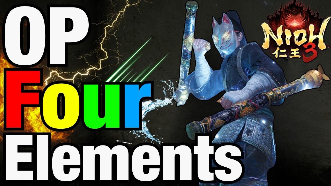 MOST OP 4 ELEMENT STUN NINJA Build in Nioh 3