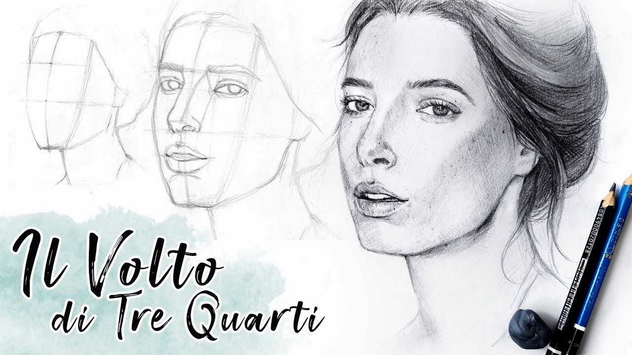 COME DISEGNARE UN VOLTO TRE QUARTI | Tutorial Disegno Ritratto Realistico a matita