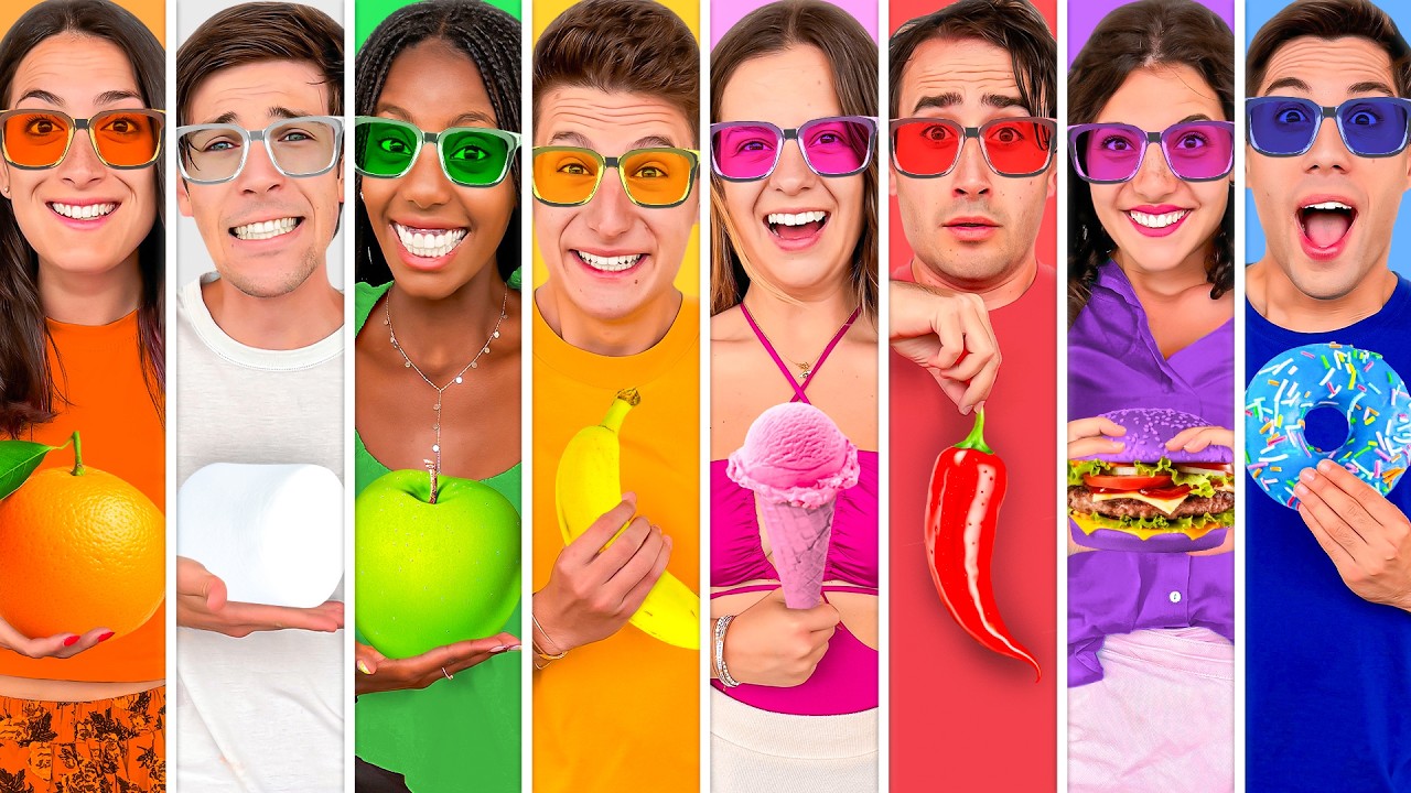 MANGIAMO SOLO CIBO DEL COLORE DEI NOSTRI OCCHIALI PER 24 ORE CON I NOSTRI AMICI!😎