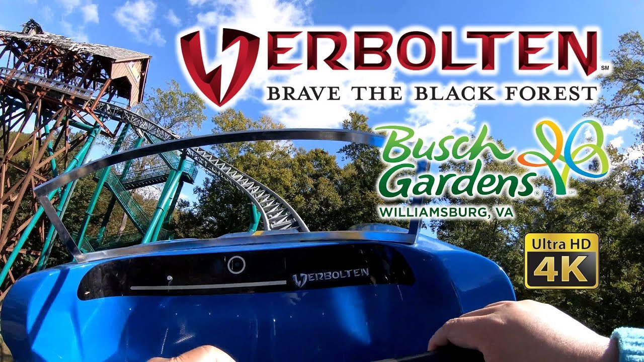 2018 Verbolten Roller Coaster Front Seat On Ride Ultra HD 4k POV Busch Gardens Williamsburg