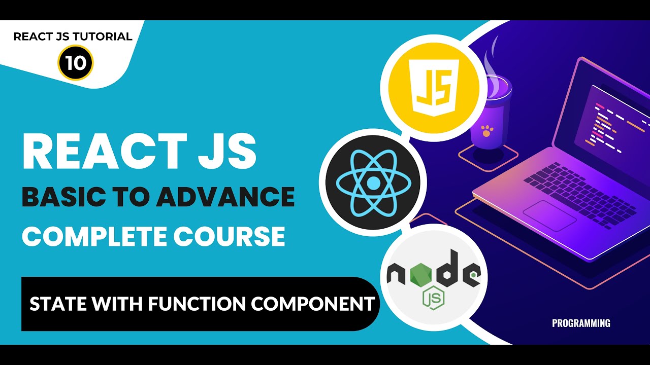 React Tutorial In Hindi #10: React useState Hook With Functional Component | React Hooks | React JS