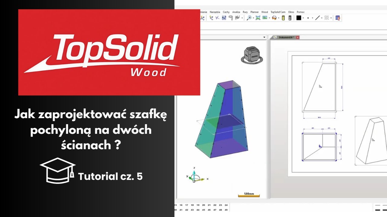 Jak zaprojektować szafkę pochyloną na dwóch ścianach? – Tutorial cz. 5 | TopSolid Wood