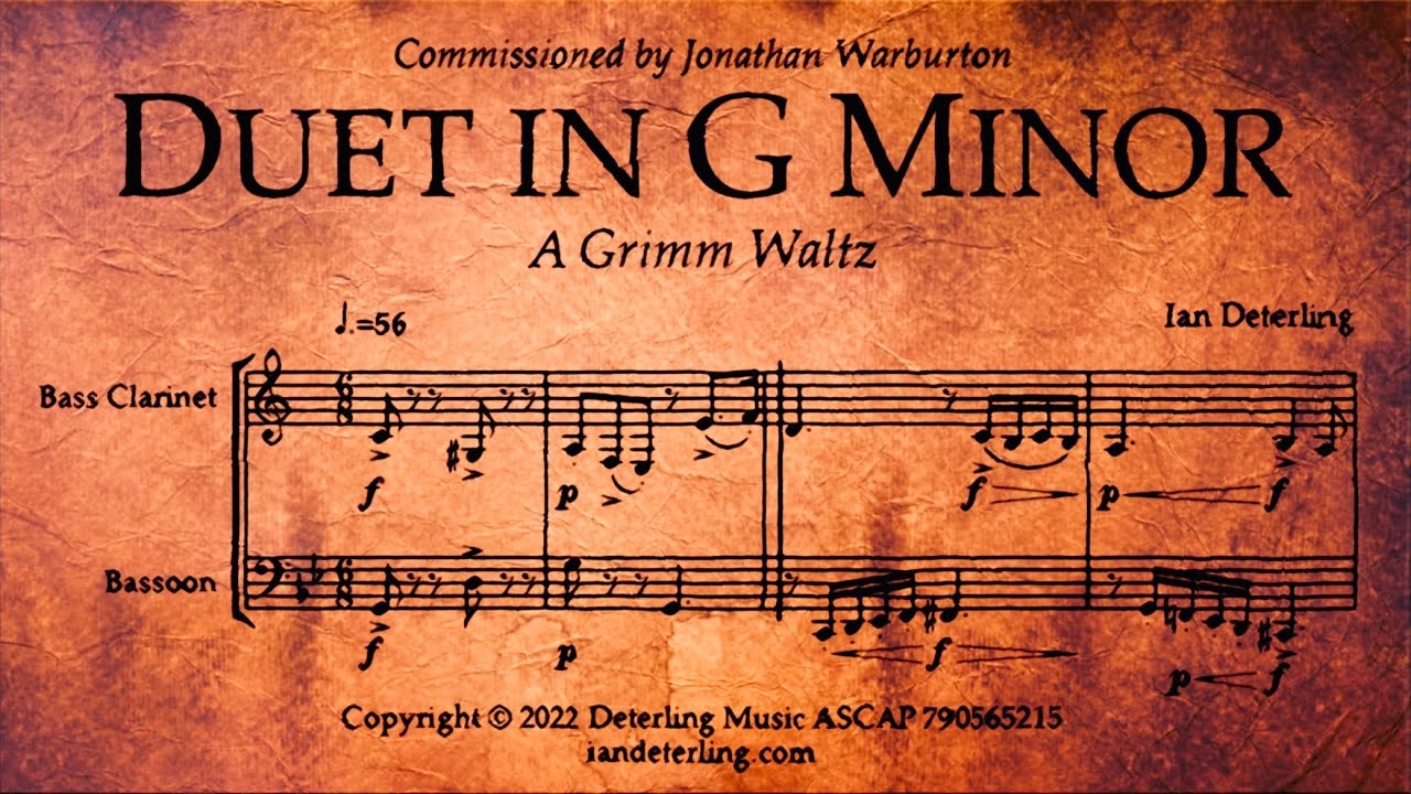Bass Clarinet and Bassoon Duet in G Minor 