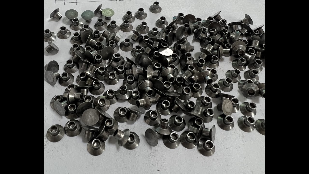 2.4MM ultra short semi hollow rivet heading machine
