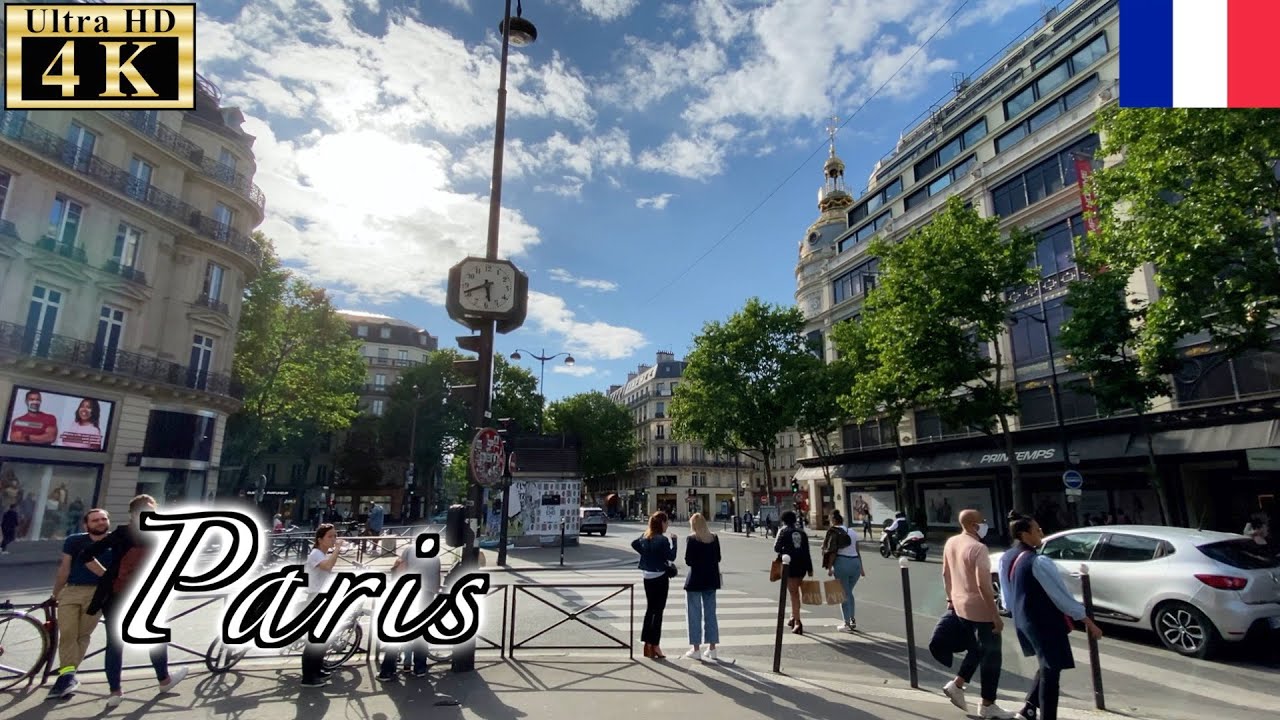 🇫🇷Paris Walk - Boulevard Haussmann -【4K 60fps】