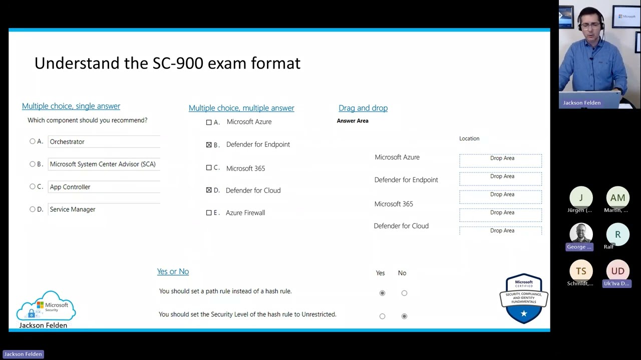 Exam SC-900 - Microsoft Security, Compliance, and Identity Fundamentals