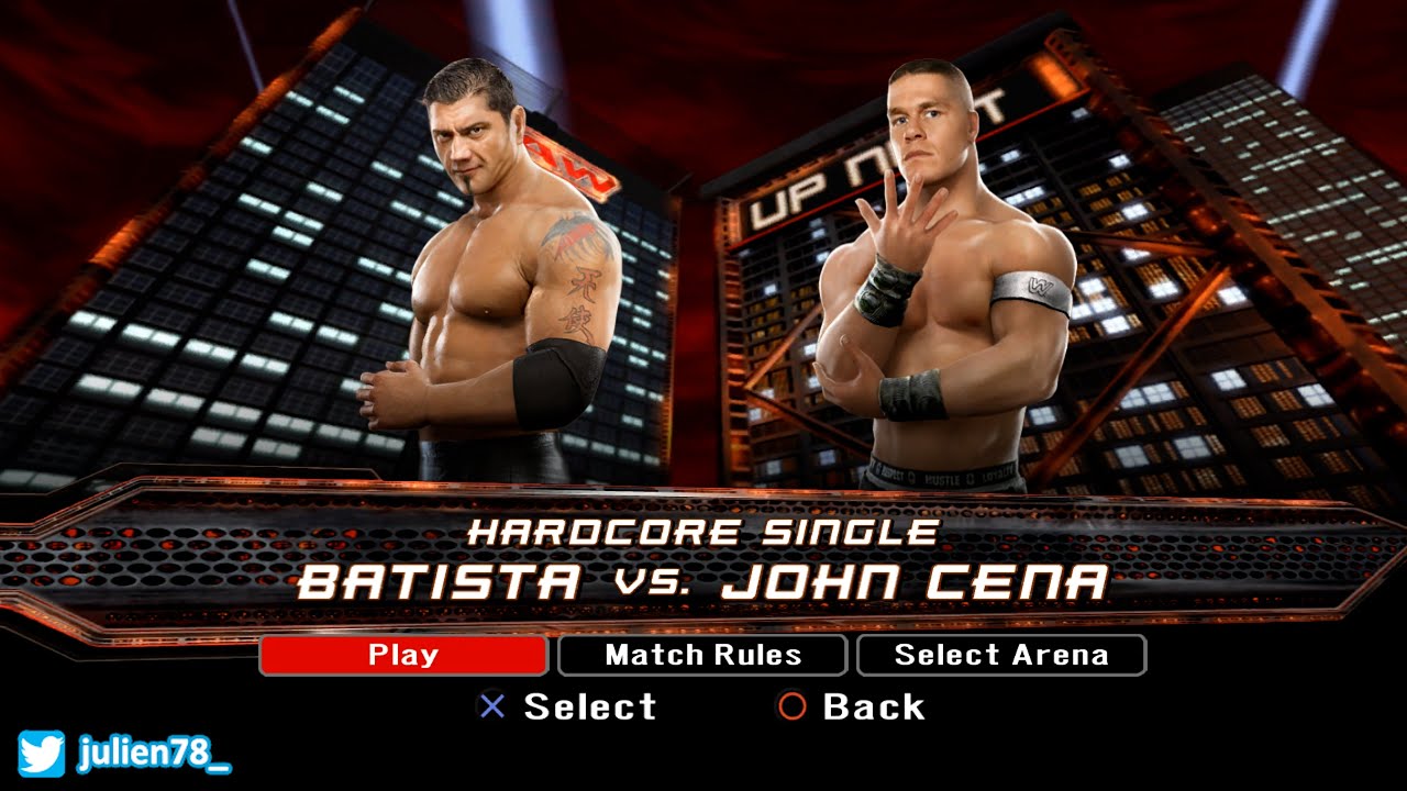 WWE Smackdown vs RAW 2008 | Batista vs John Cena