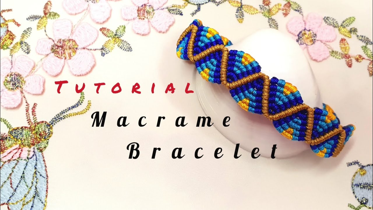 Macrame bracelet / Diy zigzag macrame bracelet/macrame tutorial