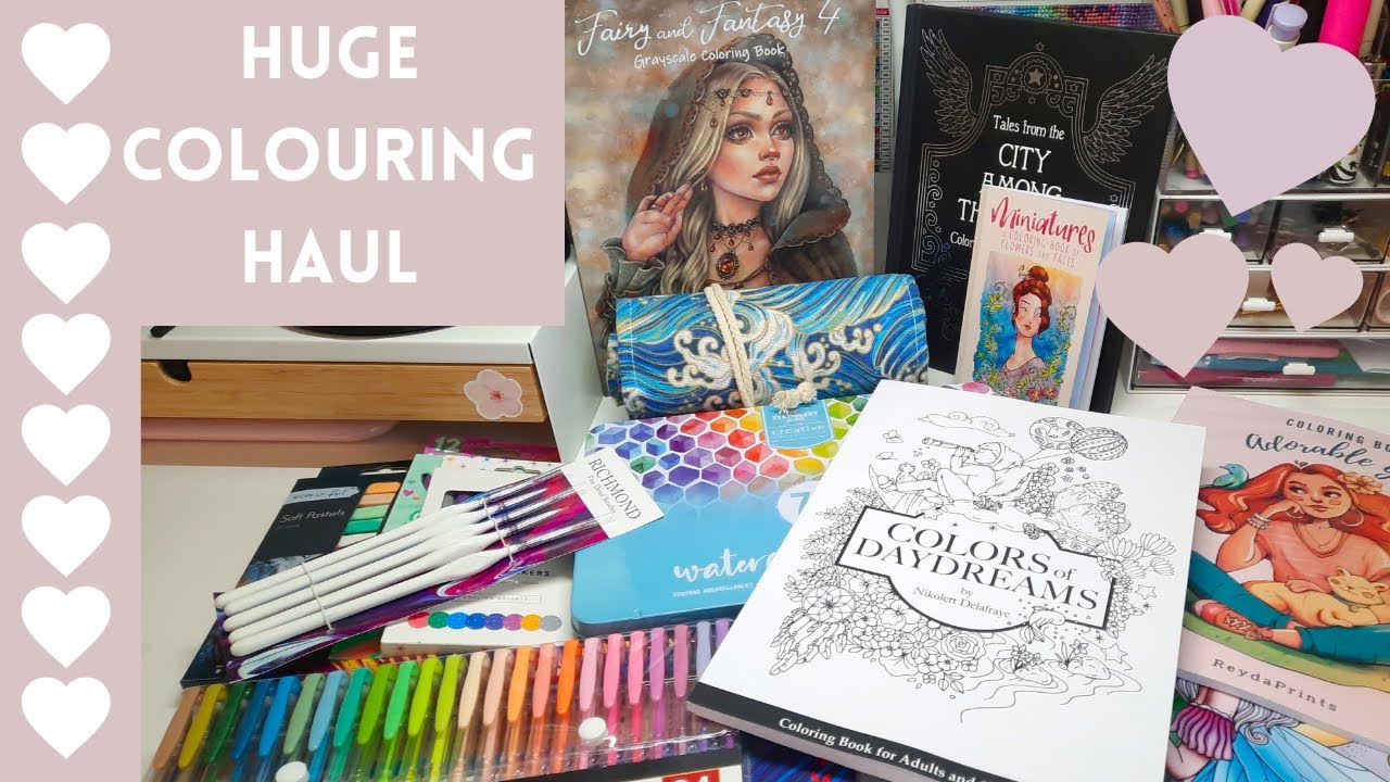 Large Adult Colouring Haul | Colouring Books & Supplies