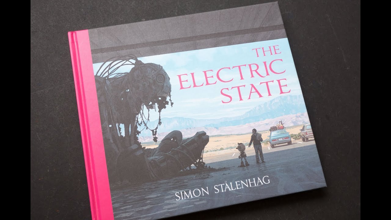 The Electric State by Simon Stålenhag (book flip)