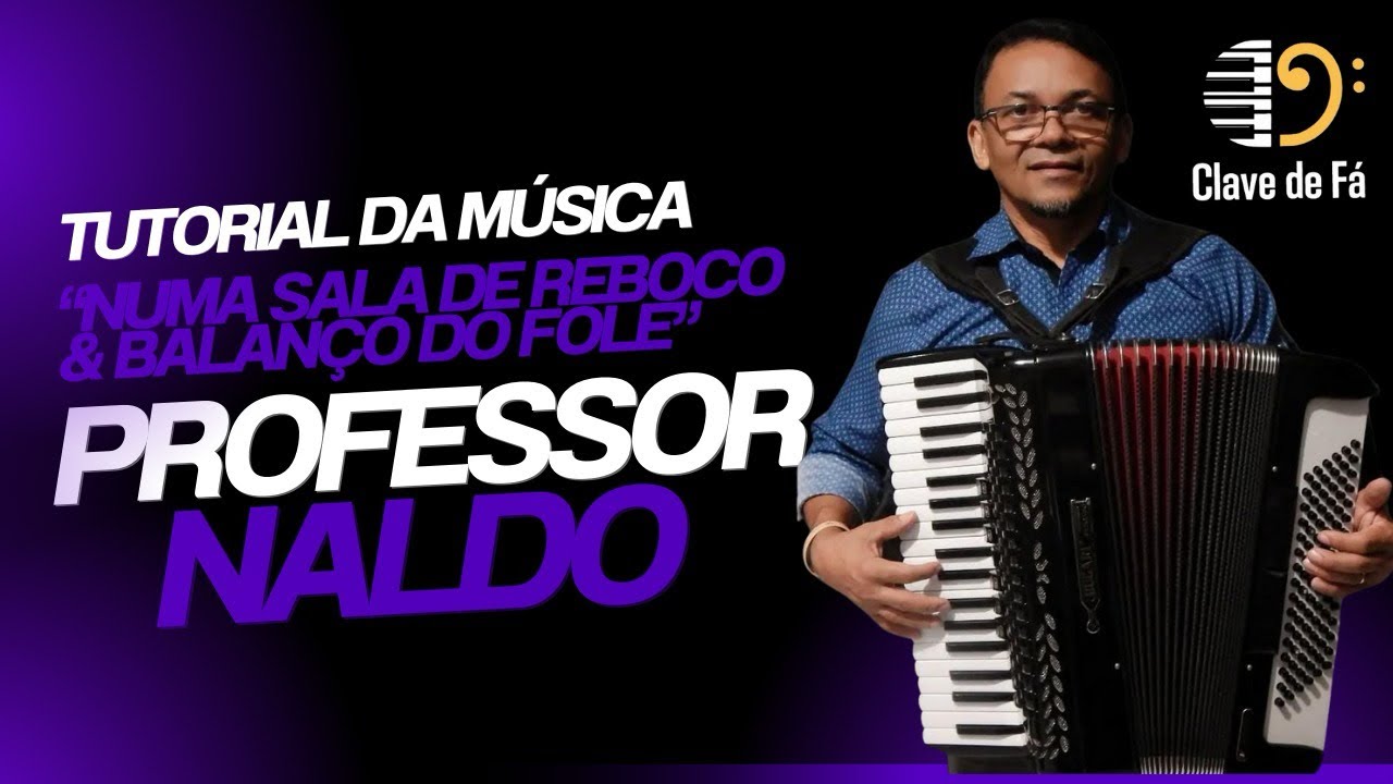 Aula de Acordeon, numa sala de reboco e o balanço do fole.