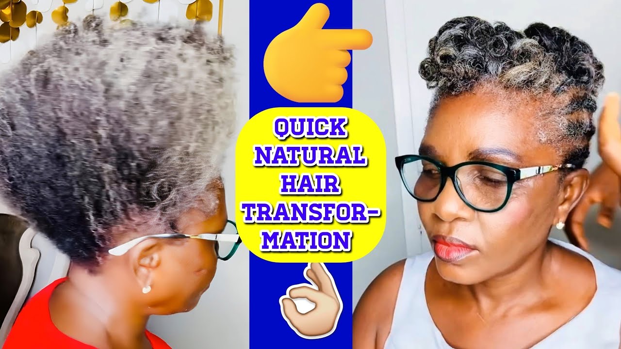 Grey 4C Natural Hair Transformation | Heatless Step-by-Step Curlformers Tutorial | No Heat No Damage