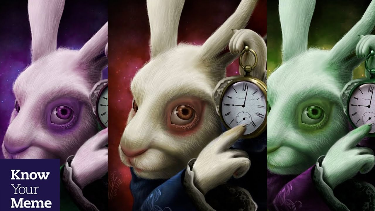 The 'White Rabbit Pointing At Clock' Meme Explained