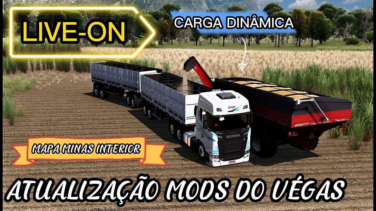 LIVE - COMBOIO NO MAPA MINAS INTERIOR FREE | Euro truck Simulator 2 #ETS2 #EUROTRUCK2