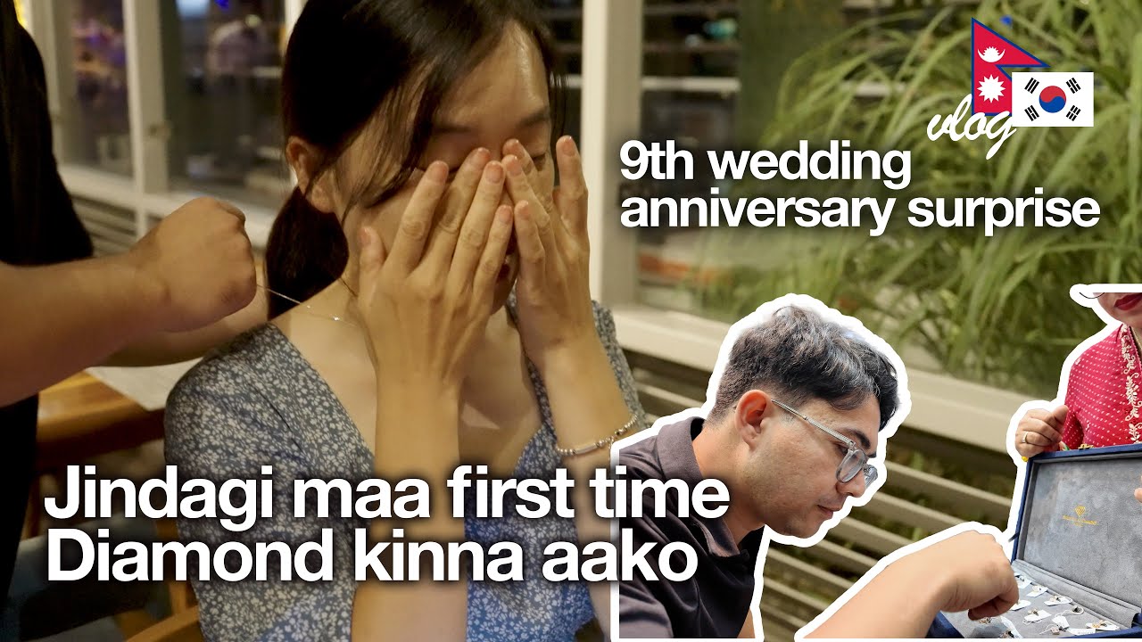 9th wedding anniversary surprise with Diamond l Kathmandu Rooftop l Diamond l Event