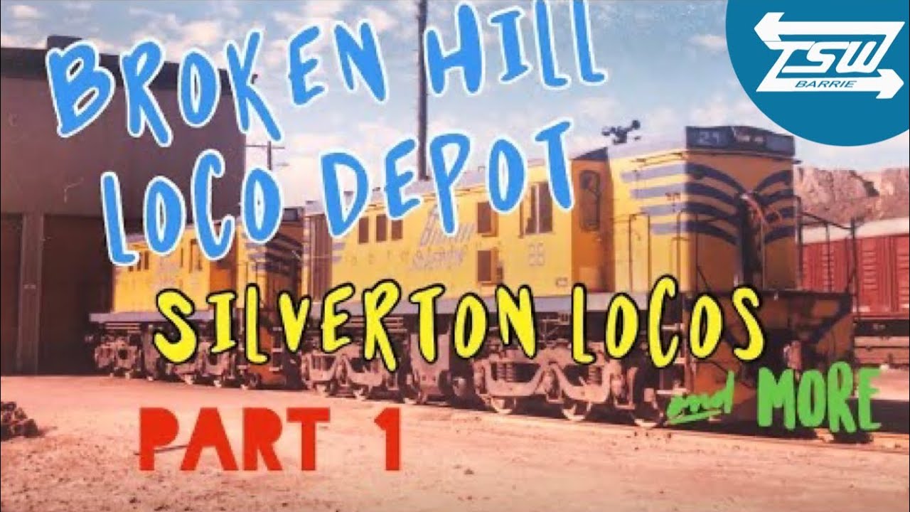 Exploring Broken Hill rail yard and Loco shed Silverton locomotives ANR locos 1989