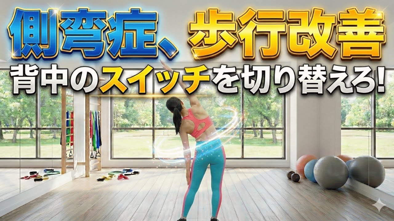 脊柱側弯症を改善する体操｜背中のスイッチを切り替える！