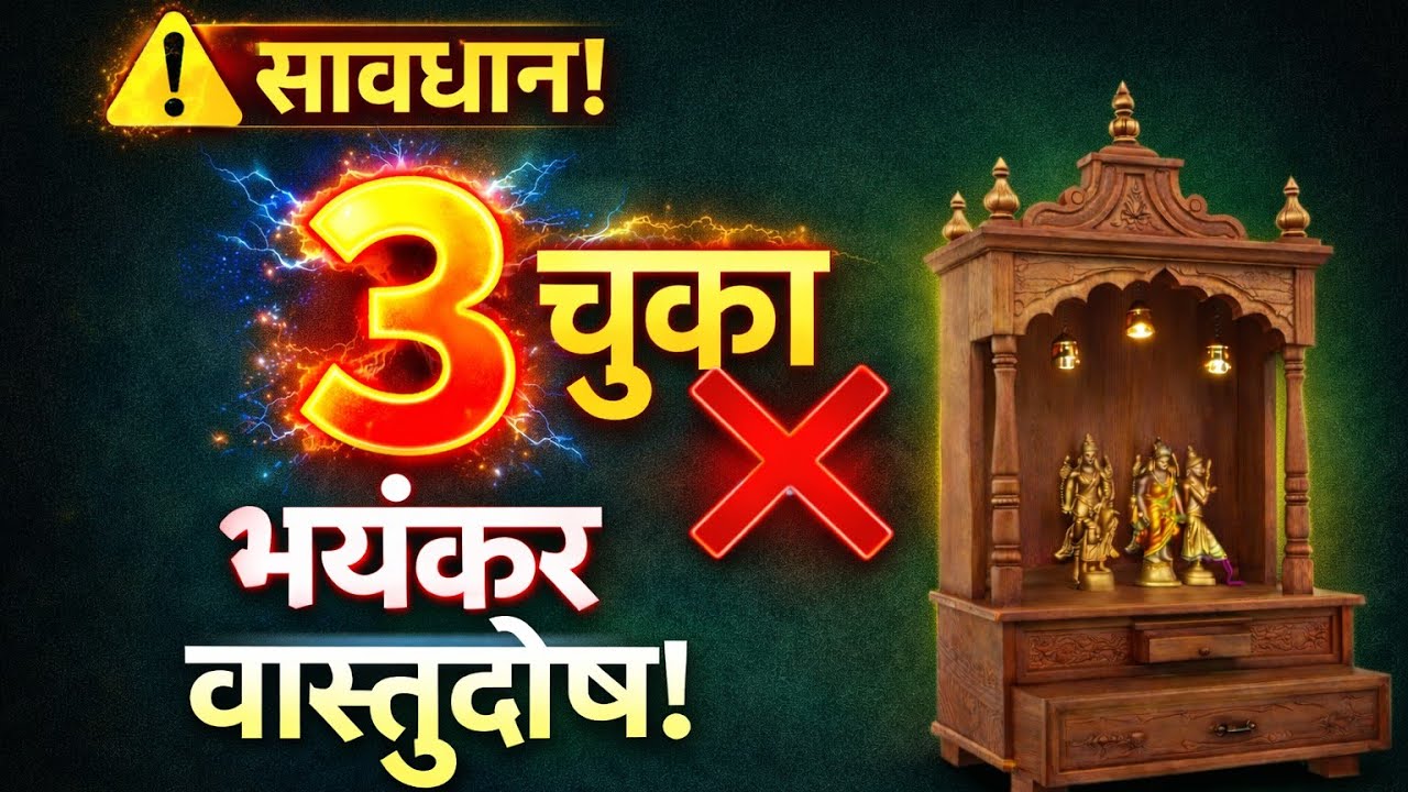 देवघरातील या 3 चुका करतात भयंकर वास्तू दोष | देवघर कसे असावे? | Vastu Tips for Devghar | 