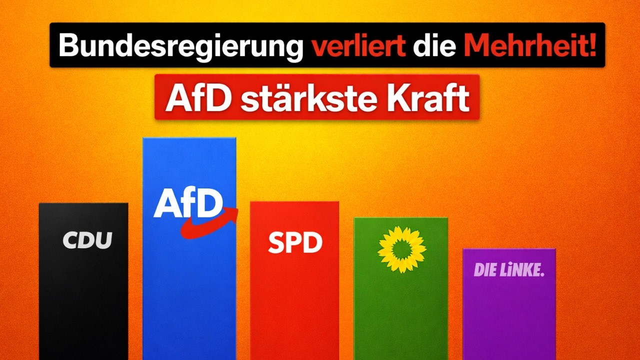 Bundesregierung verliert Mehrheit! ++ Wahlumfrage zur Bundestagswahl