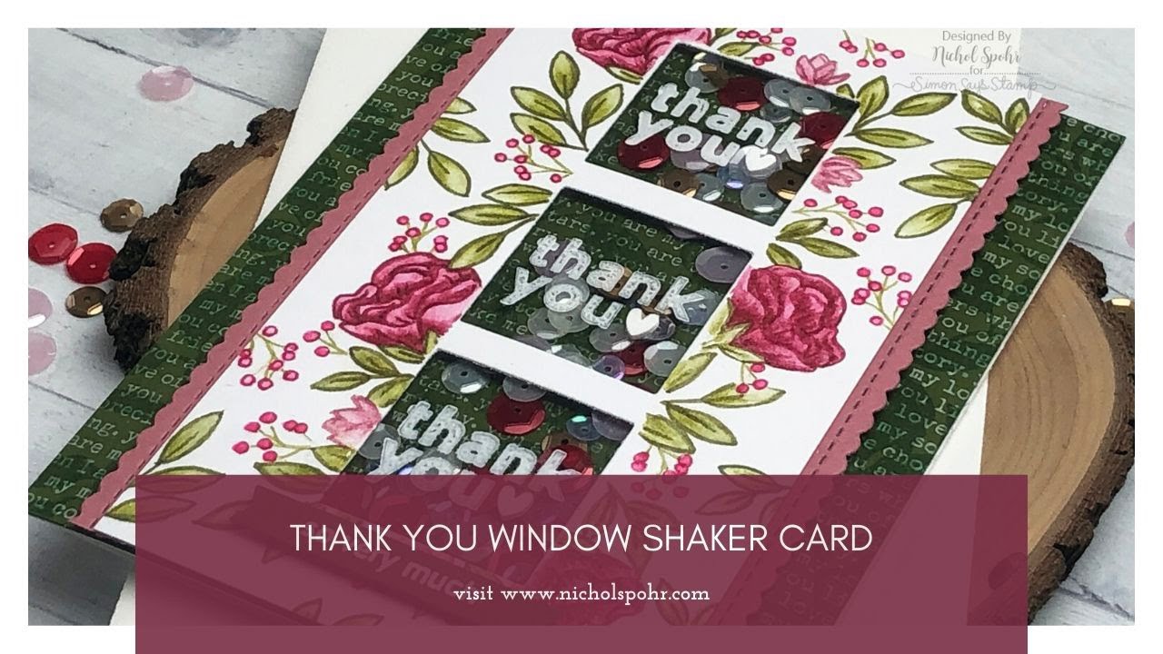 Thank You Window Shaker Card (Simon Says Stamp)