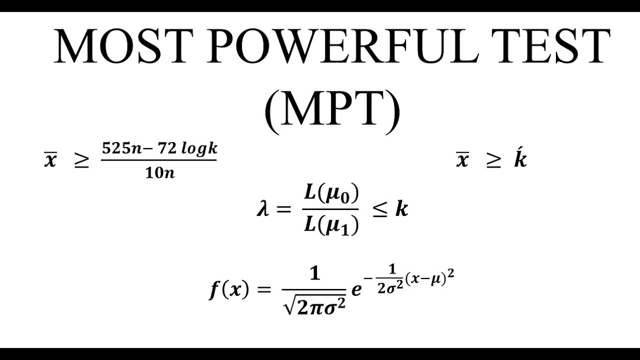 Most Powerful Test|Neyman Pearson Lemma for Normal Distribution