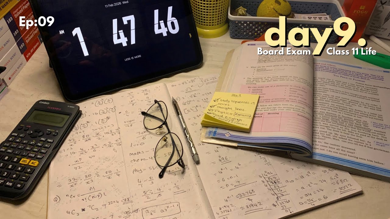 Class 11 Late Night Study😱Maths✅Preparing For Plus One Board Exams😶Ep-9 Of Comeback Series📈Malayalam