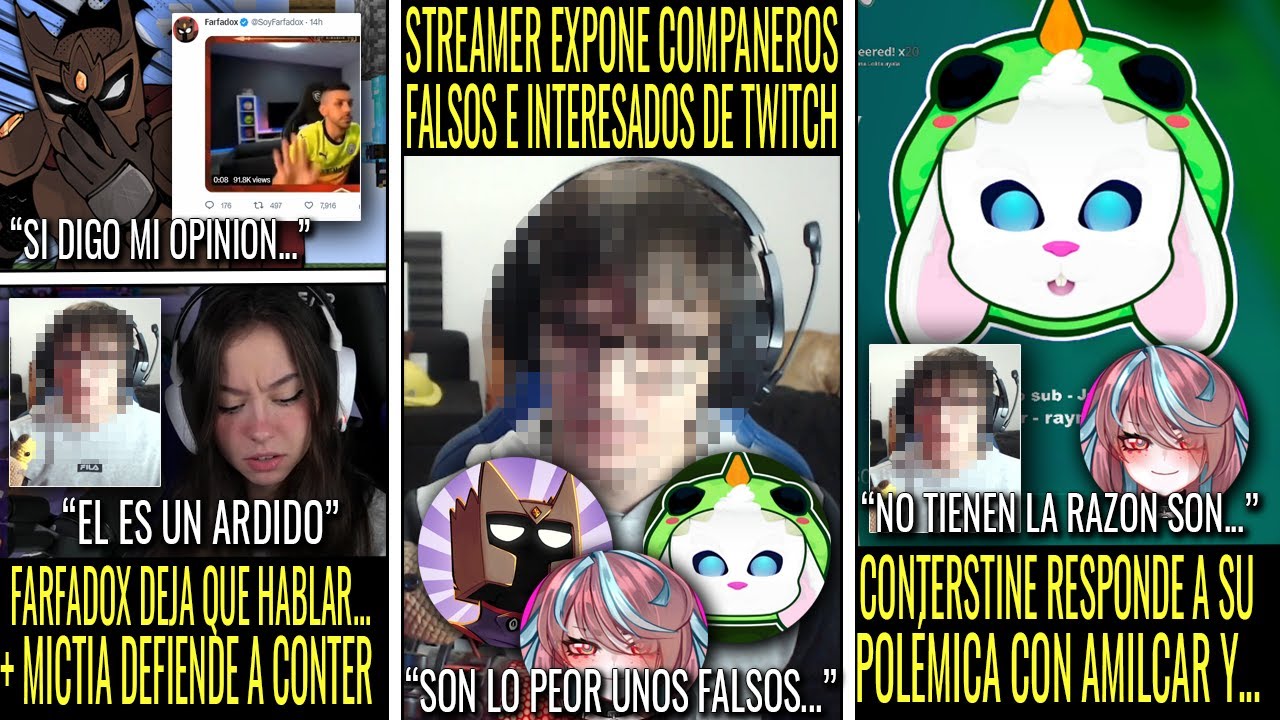 STREAMER EXPONE FALSEDAD e INTERES De Otros STREAMERS | CONTERSTINE y AMILCAR POLÉMICA Por EMIKUKIS