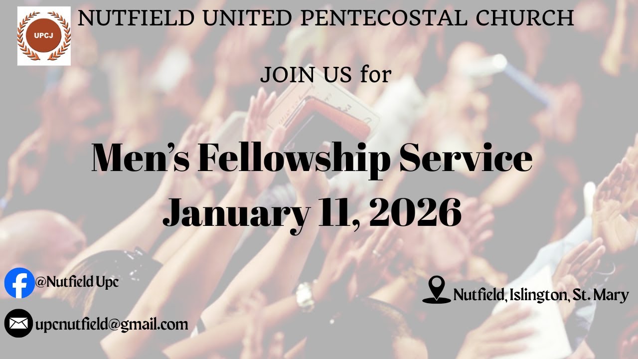 Men's Fellowship Service. January 11, 2026.