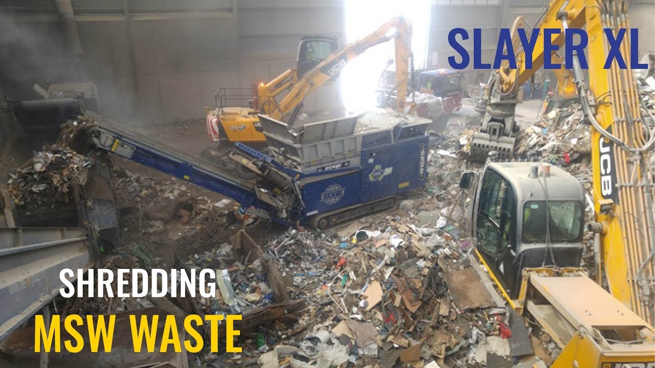 EDGE Slayer shredding MSW down to 400mm- Hamilton Waste & Recycling, Scotland