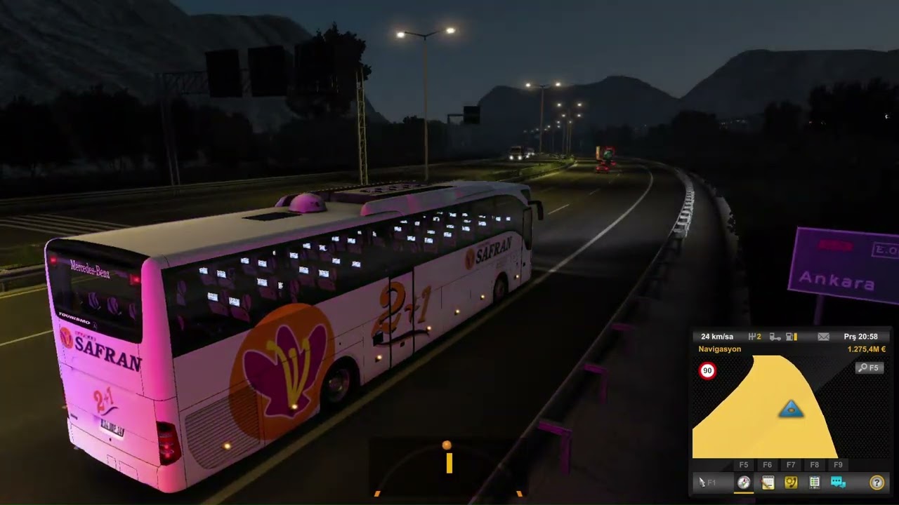 Ets 2-1.46| MB Tourismo 16 E5| Karabük-Ankara Seferi | Safkar Safran Turizm| #ets2 #oyuncuyuzbis