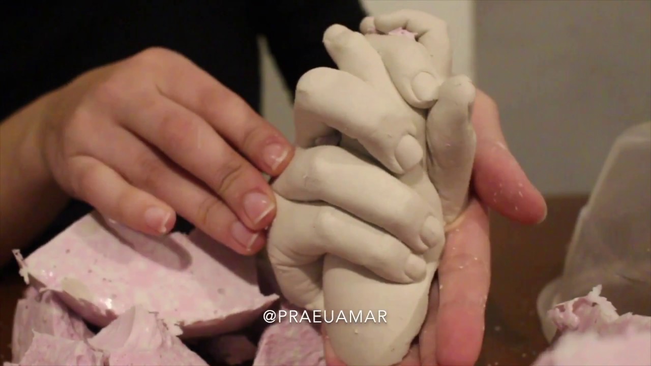 MOLDE EM GESSO da mãozinha do bebê, como fazer?