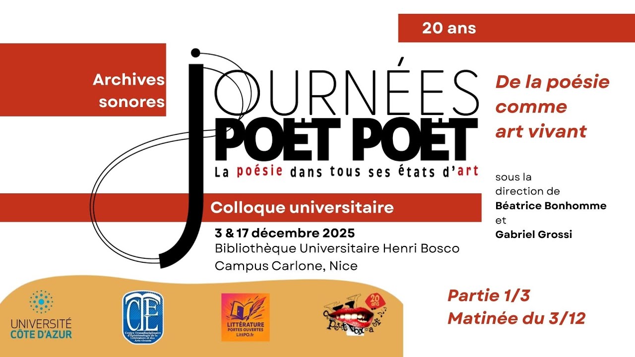 Colloque Poët Poët - Partie 1