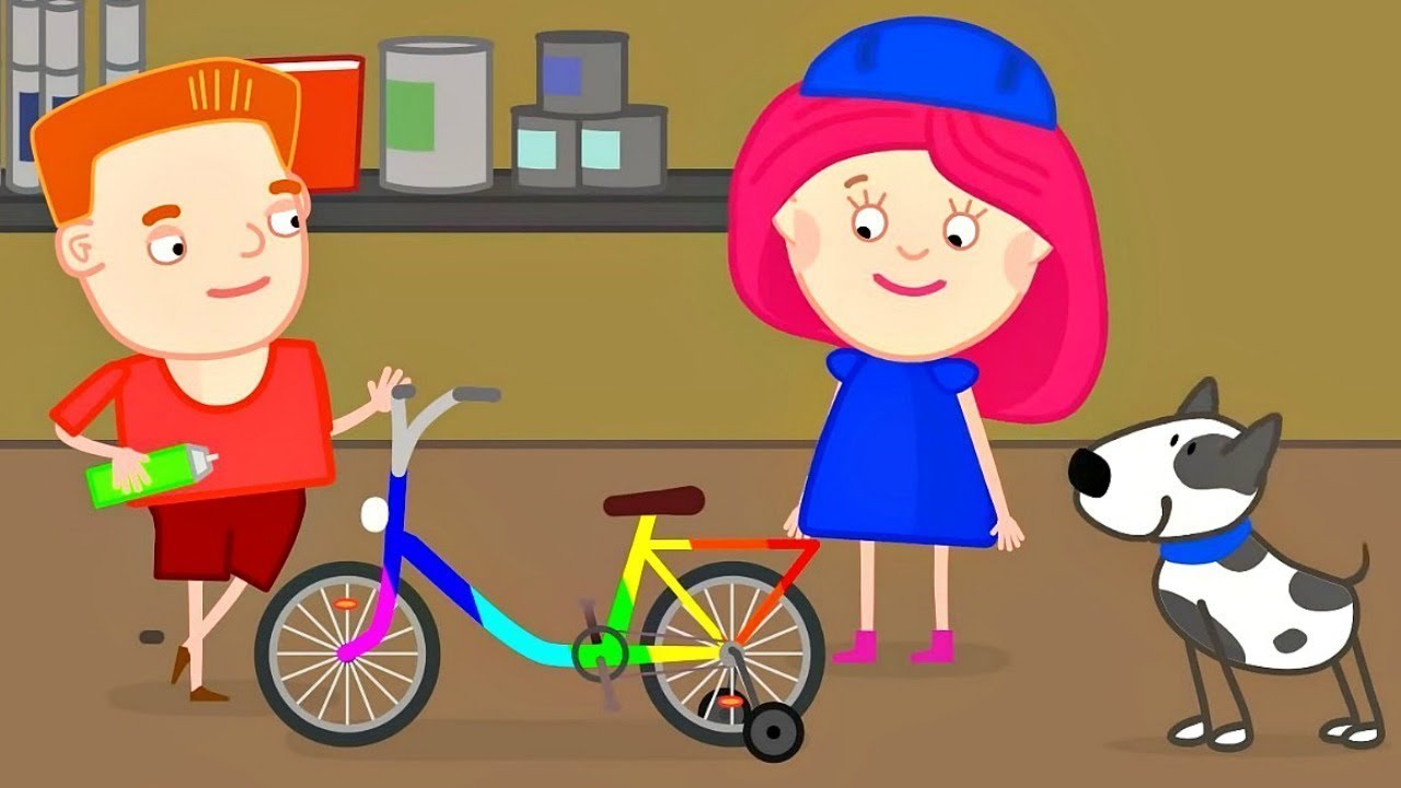 Deutscher Kindercartoon. Smarta und ihre magische Tasche. Wir lernen die Farben