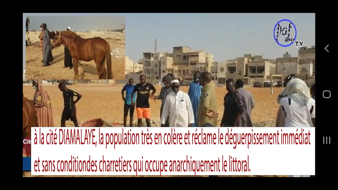 Cité DIAMALAYE : la population réclame le déguerpissement des  charretiers occupant le littoral.